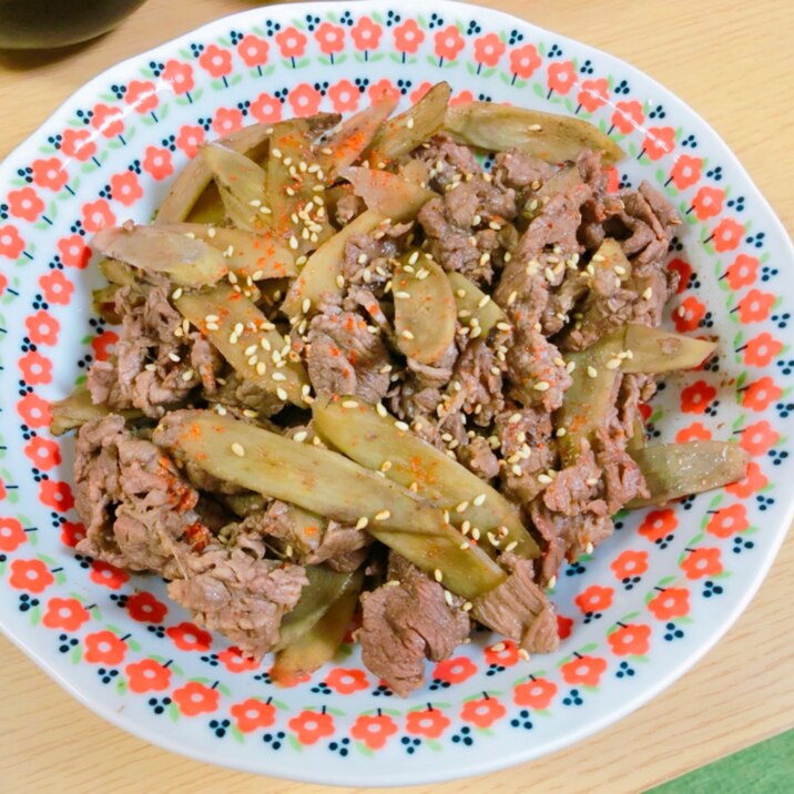 ピリ辛おいしい♫牛肉のしぐれ煮風炒め